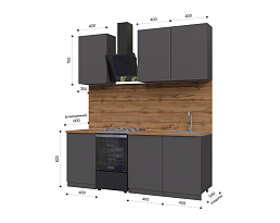 Изображение товара Кухонный гарнитур METOД 2 grey ИКЕА (IKEA) на сайте bintaga.ru